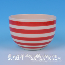 Todos os tipos de tamanho Red &amp; White Ceramic Bowl